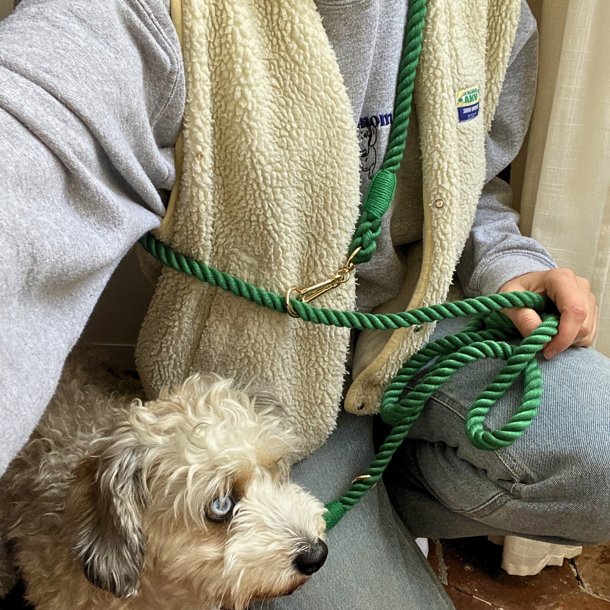 Dog Leash - Soft Cotton Rainbow