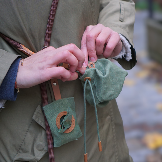 Dog Food & Waste Bag Combo – Portable Pet Pouch Set (2 pcs)