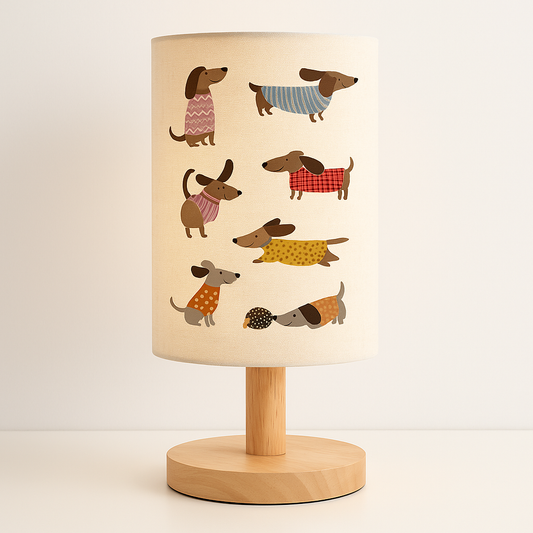 USB-Powered LED Bedside Lamp – Cute Dachshund Design