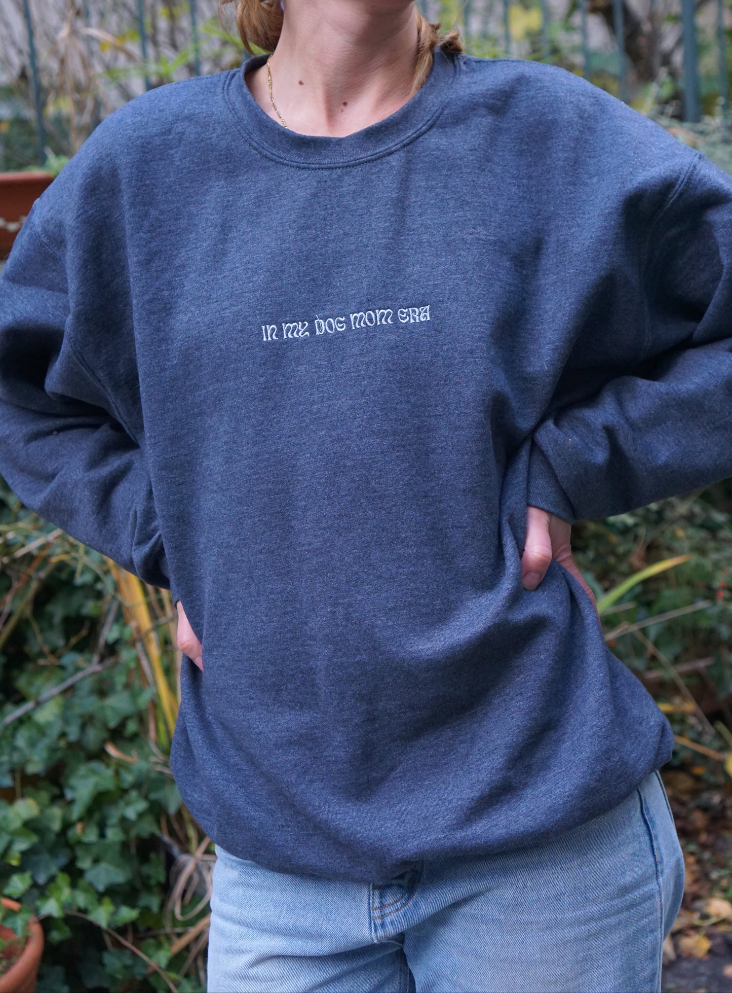 Unisex Classic Fit Sweatshirt – “In My Dog Mom Era” Embroidered Edition