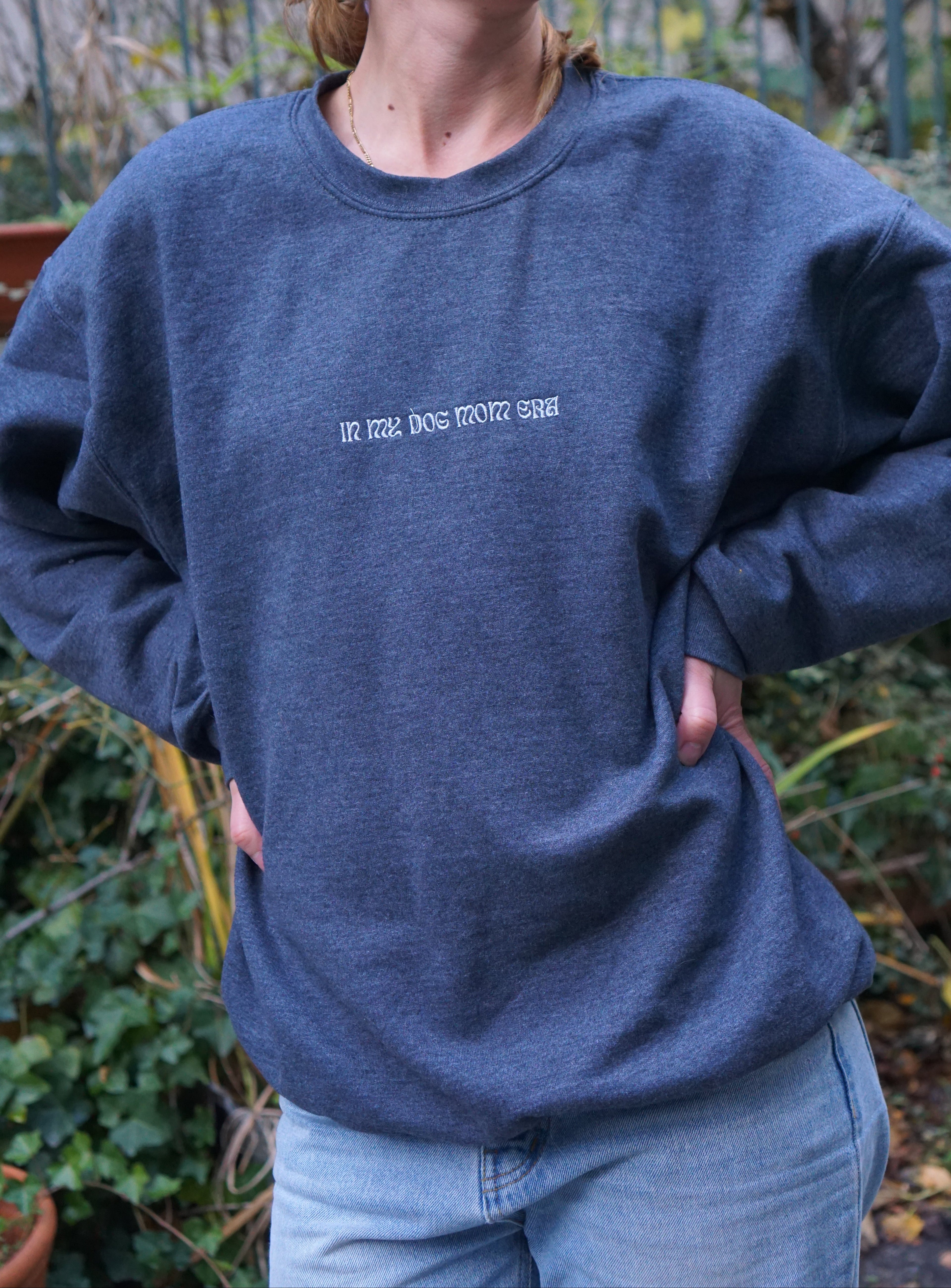 Unisex Classic Fit Sweatshirt – “In My Dog Mom Era” Embroidered Edition