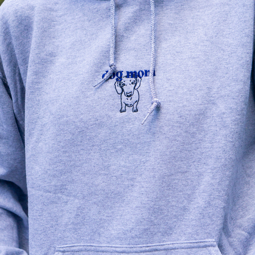 Unisex Cozy Hoodie – “Dog Mom” Embroidered Edition