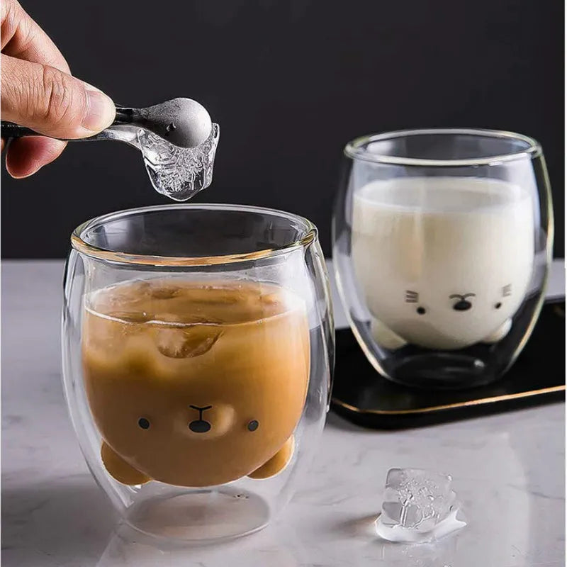 Animal Double-Wall Glass Mug