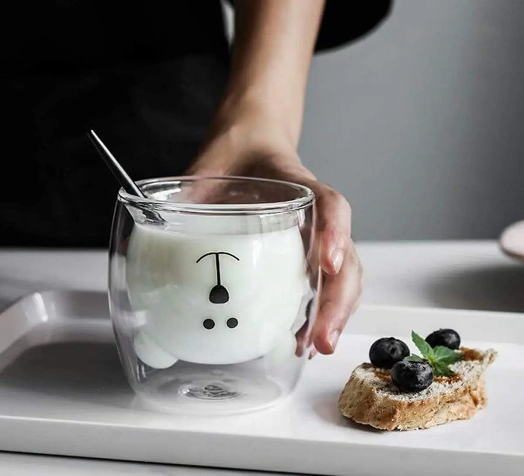 Animal Double-Wall Glass Mug
