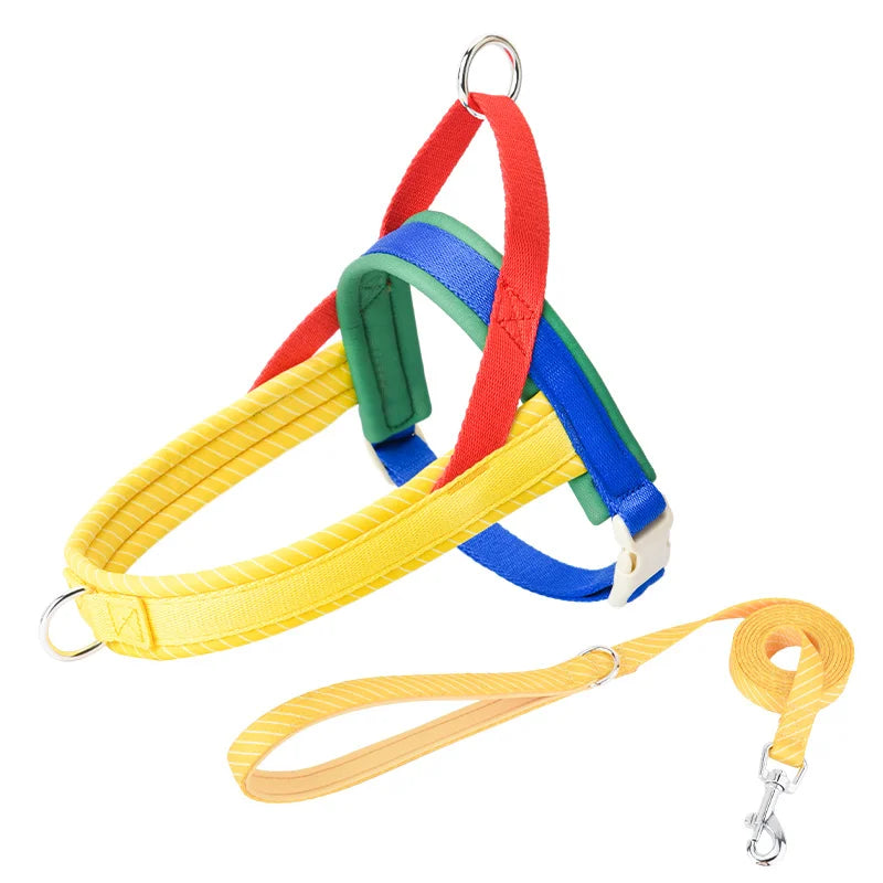 Dog Harness & Leash Set "Good Vibes"