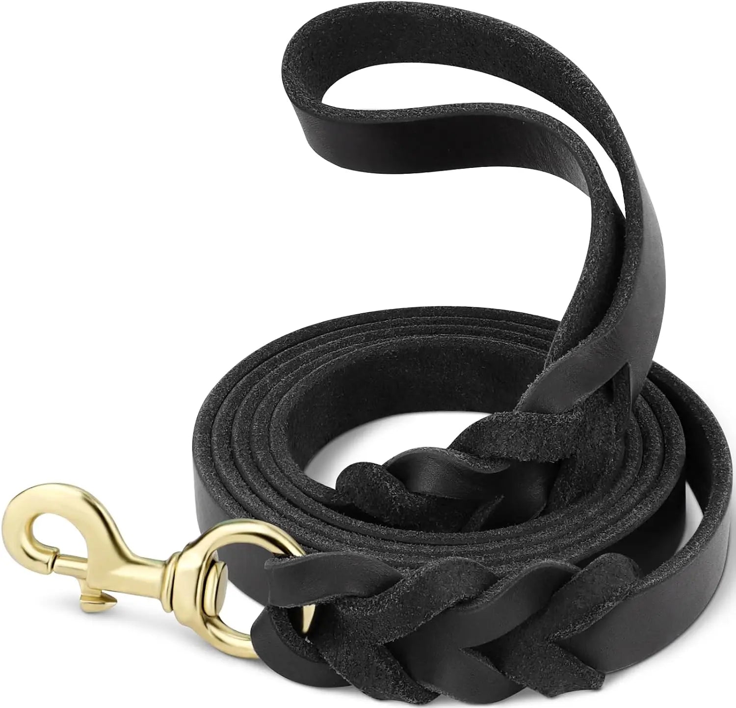 Genuine Leather Braided Dog Leash