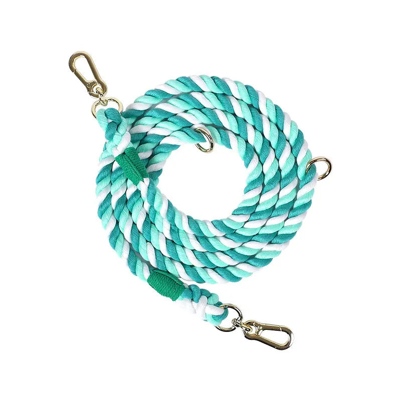 Dog Leash - Soft Cotton Rainbow