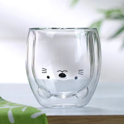 Animal Double-Wall Glass Mug