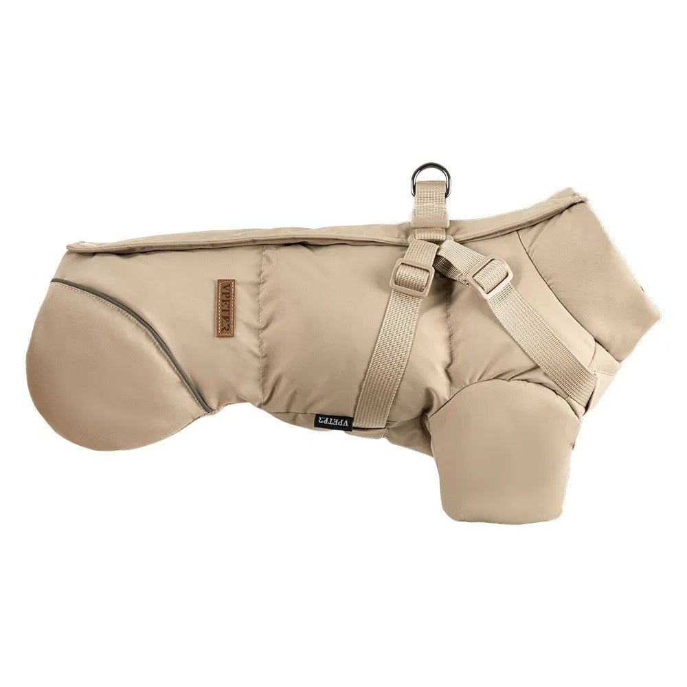 Winter-Hundejacke mit integriertem Geschirr