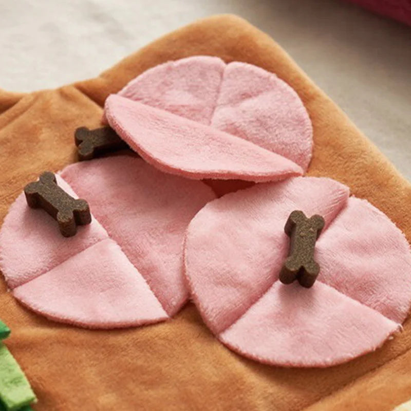 Dog Snuffle Mat Puzzle Toy "Menu" – Slow Feeder Plush Enrichment Toy for Dogs