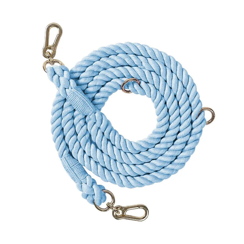 Dog Leash - Soft Cotton Rainbow