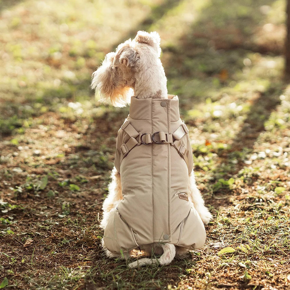 Winter-Hundejacke mit integriertem Geschirr