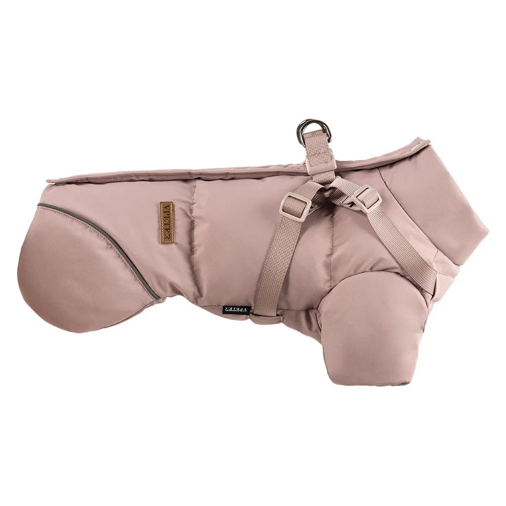 Winter-Hundejacke mit integriertem Geschirr