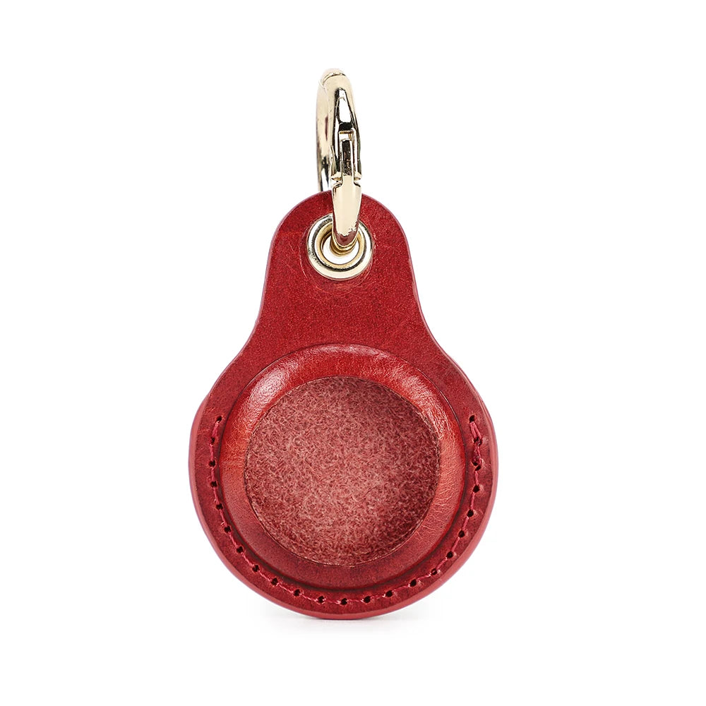 Genuine Leather AirTag Holder for Dog Collar