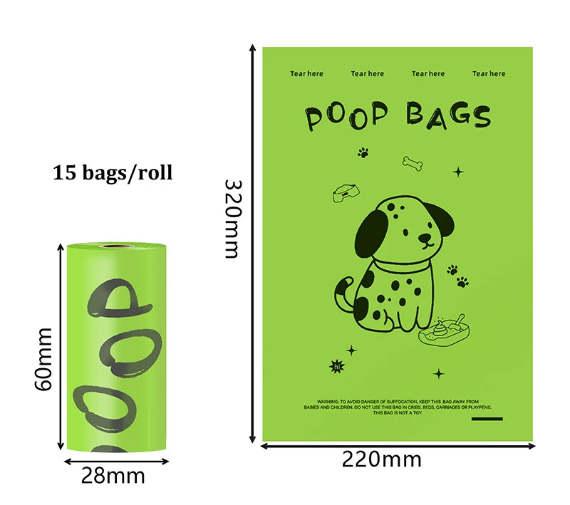 Biodegradable Dog Poop Bags with Dispenser – Lavender Scented Leakproof Waste Bags