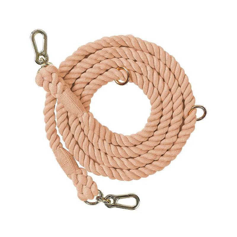 Dog Leash - Soft Cotton Rainbow