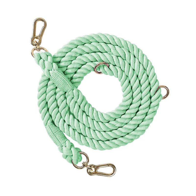 Dog Leash - Soft Cotton Rainbow