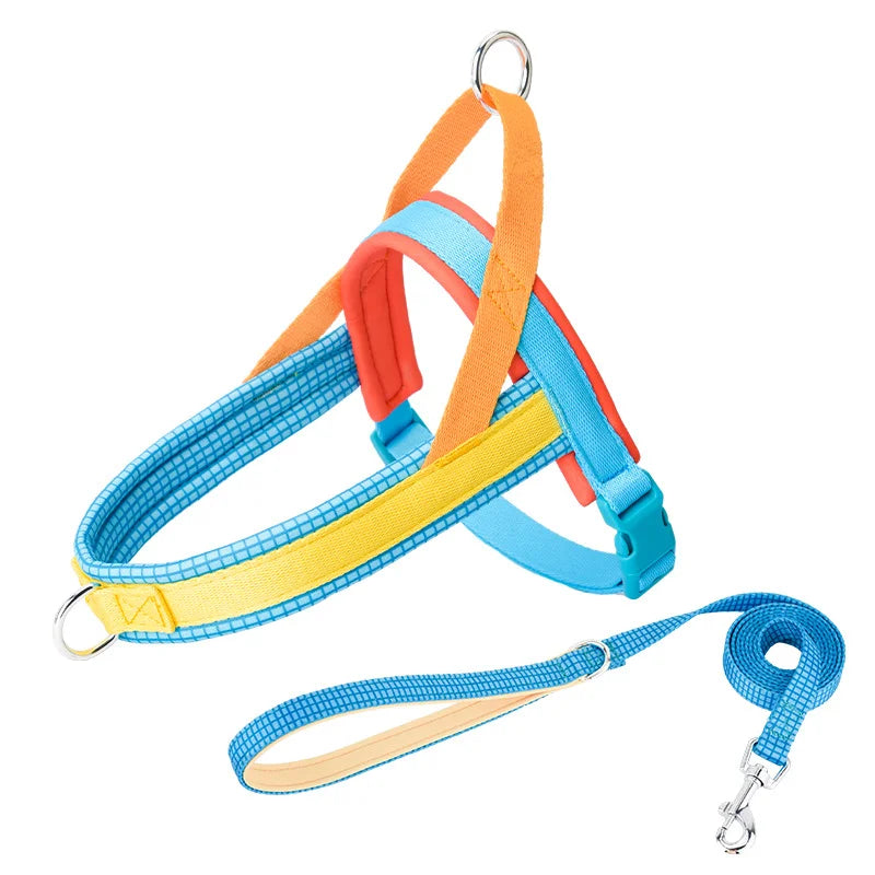 Dog Harness & Leash Set "Good Vibes"