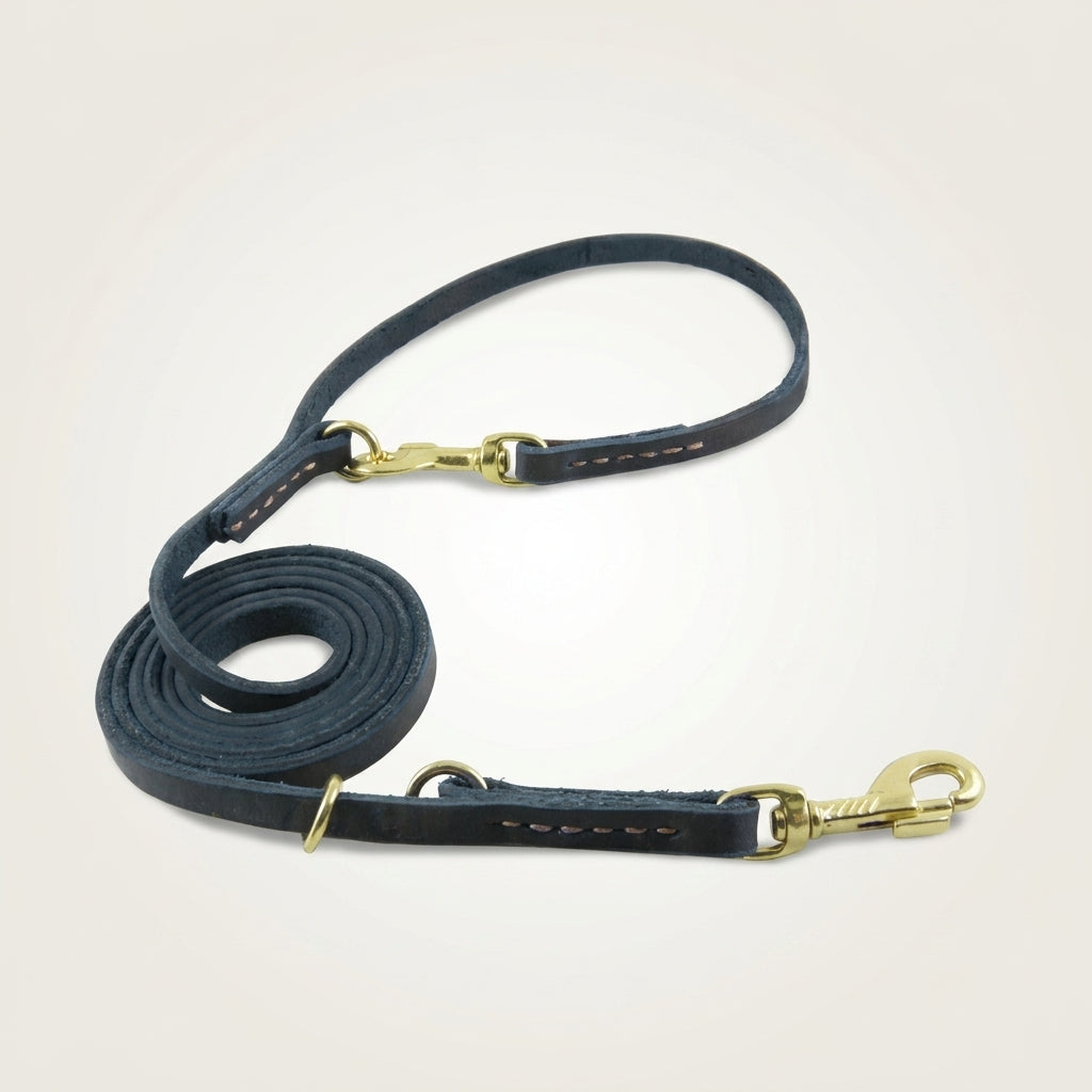 Genuine Leather Hands-Free Dog Leash – 7 Functions